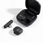 Microfono Inalambrico Professional con Estuche Recargable Negro