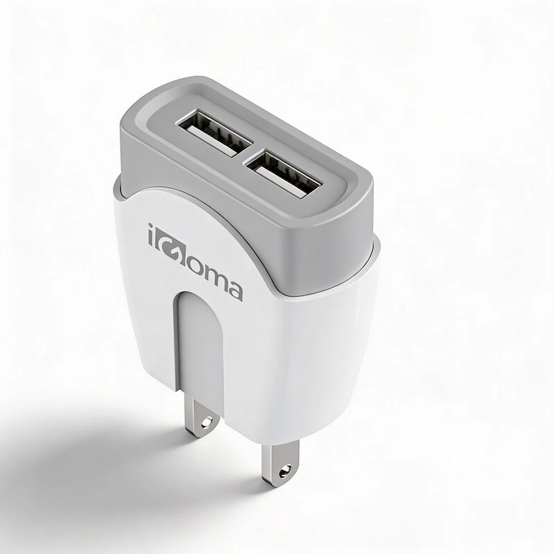 IG-CYE-CAR-CH30-L-BLA.3 Cargador Igoma Carga Rapida Lightning con Cable 2 Puertos Blanco - Image 1